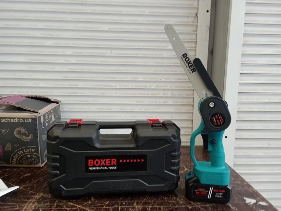 Пила ланцюгова mini Boxer BX-3307 акумуляторна 2 шини+2 ланцюги з підкачкою Коломия