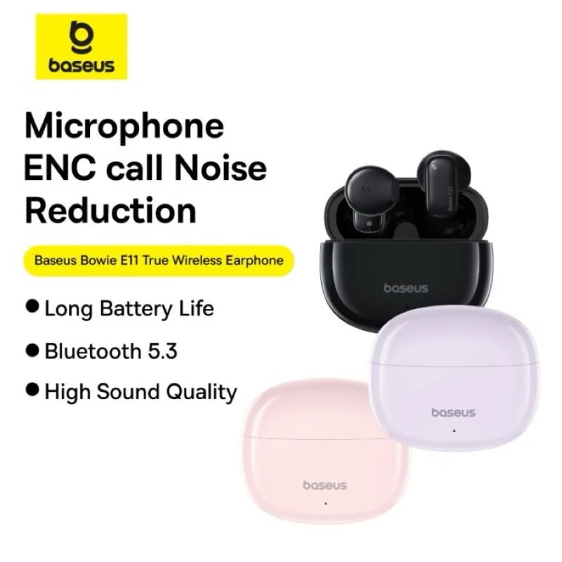 Бездротові навушники Baseus Bowie E11 True Wireless Earphones Cluster Black Одеса - фото 5
