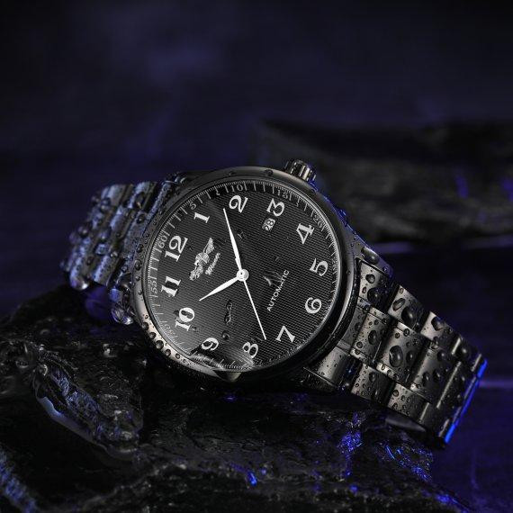 Чоловічий наручний годинник Winner Handsome (Чорний) Київ - фото 8