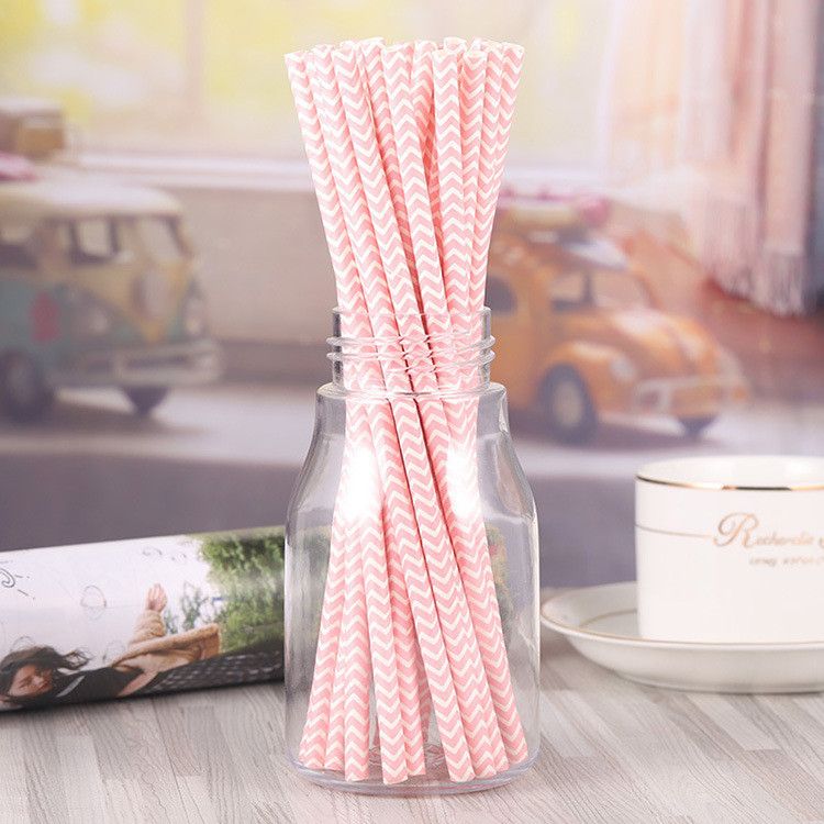 Коктейльні трубочки 25 штук 20 см рожевий Київ - фото 1