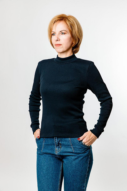 Водолазка женская,тёмно-синяя, топ Крохатушка одяг Киев - изображение 1