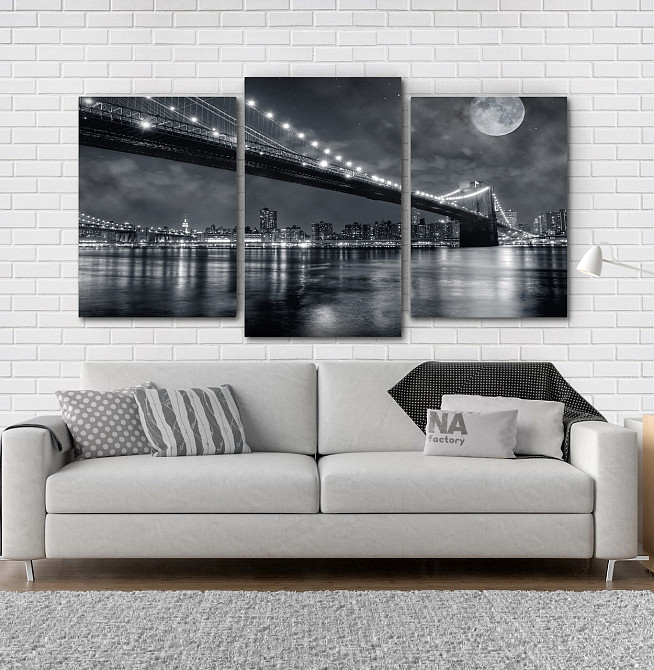 Модульна картина Місяць Місто (53х100см) Art-22_3 Київ - фото 2