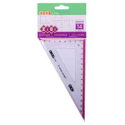 Линейка ZiBi Kids Line Угольник 140мм, 90°/60° с розовой полоской, блистер (ZB.5622-10) Винница