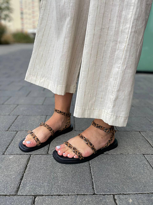 Zemira Босоніжки жіночі леопардові ZEMIRA 05300, замшеві / Стильні босоніжки на низькому ходу р Коломыя - изображение 5