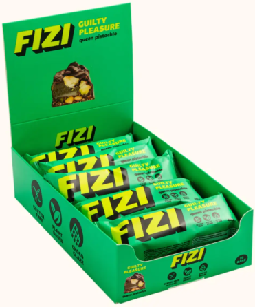 Протеїнові батончики Fizi Protein Bar Guilty Pleasure 10x45g королевська фісташка Київ