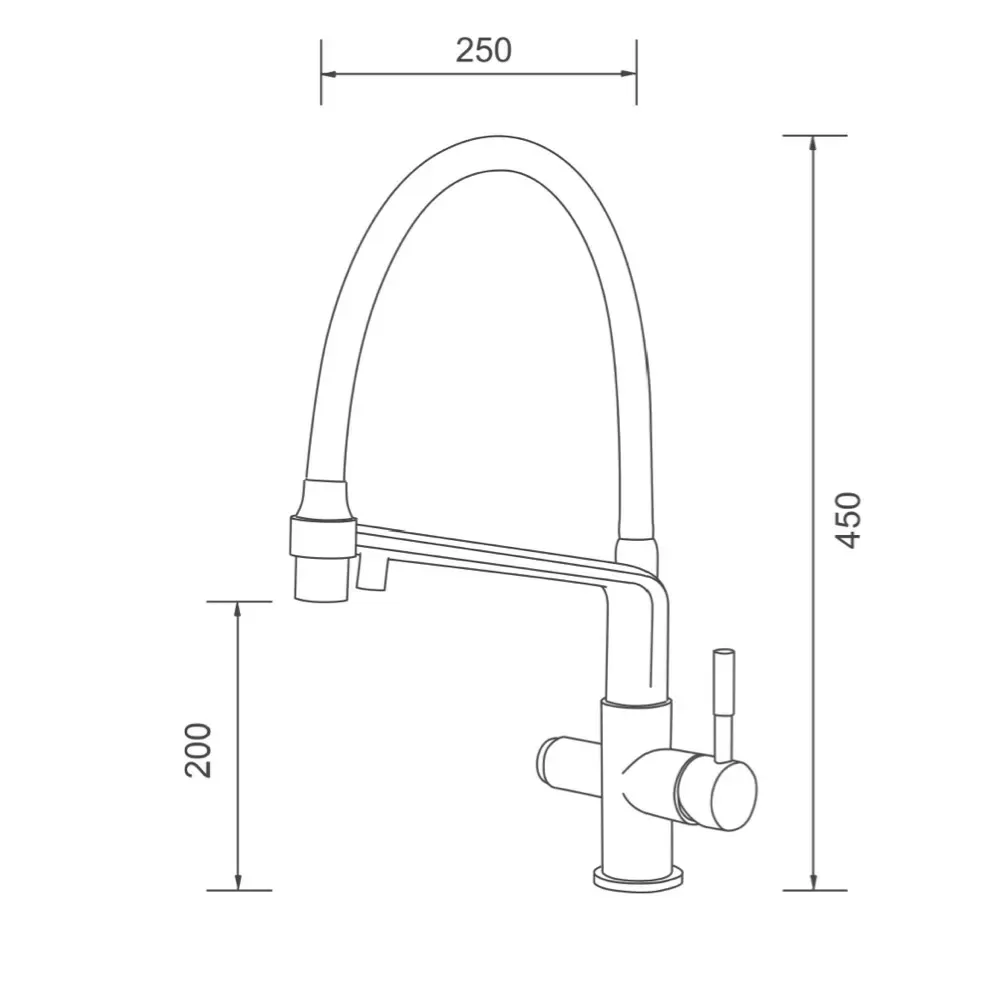 Змішувач для кухні на дві води GAPPO G4398-9 з гнучким виливом, білий/чорний Київ - фото 9