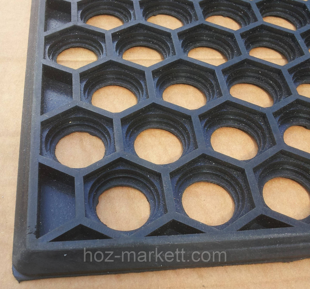 Коврик 60 см х 90 см  резиновый сота грязезащитный килим Харьков - изображение 4