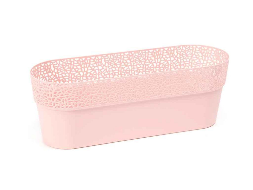 Горшок для цветов 1,4л Роса овальный 300 653-67 пудра розовый ТМ LAMELA Solmir Киев - изображение 1
