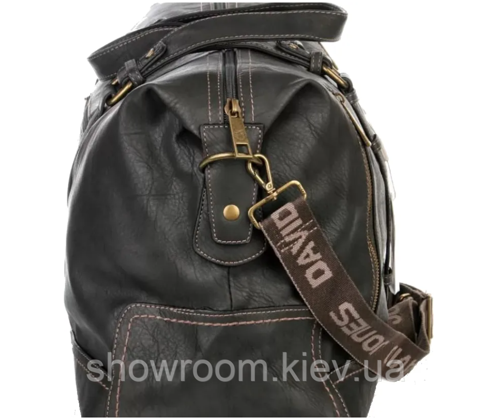 Чоловіча дорожна сумка саквояж David Jones (7920) сіра Київ - фото 5