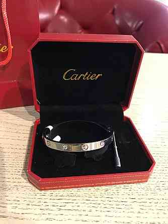 Cartier браслет із викруткою біле золото/Cartier браслет з викруткою / цирконій Одеса