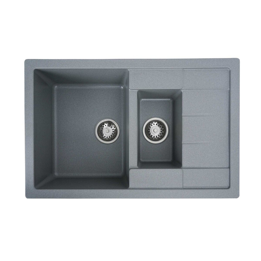 VALESO Гранітна мийка для кухні VALESO TOSKANA 7850W матова Сірий мусон Київ - фото 2