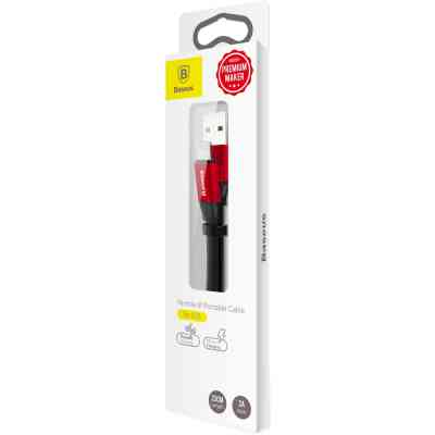 Дата кабель USB 2.0 AM to Lightning 0.23m 2A black/red Baseus (CALMBJ-B91) Вінниця