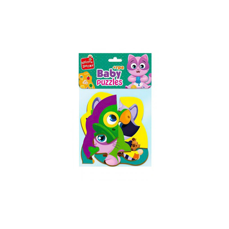 Пазли максі з грою Малюк Зможе «Хатні улюбленці» Vladi Toys VT1722-21 Укр Вінниця - фото 1