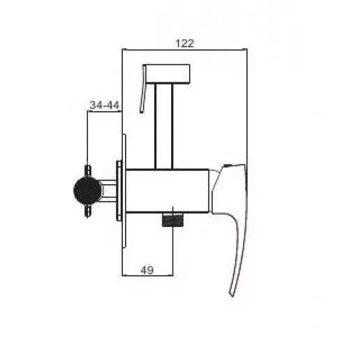 Гігієнічний душ прихованого монтажу GAPPO G7207-9 графіт Київ