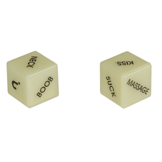 Неоновые кубики Love Dice Glow In The Dark, 2 шт. Sex Aura Киев