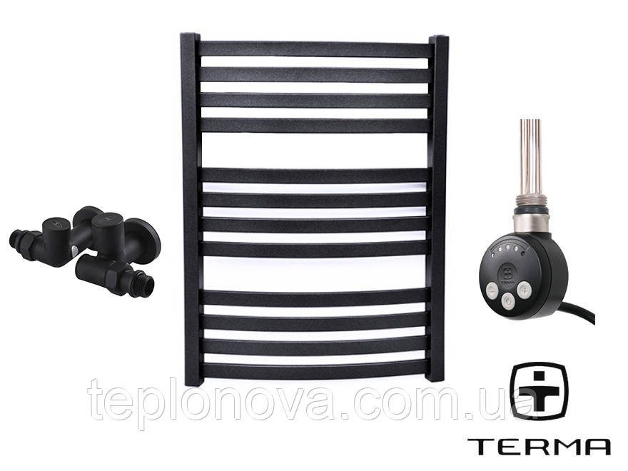 Комбинированный Полотенцесушитель Черный Плоский 710х500 Terma Dorota Черновцы - изображение 1