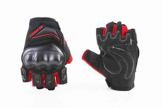 Перчатки мотоциклетні без пальців M-Чорно-Червоні, тип 2 Киев