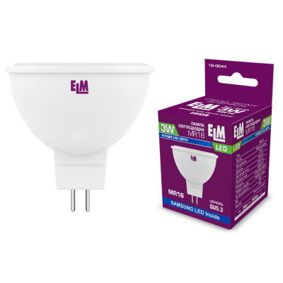 Лампочка ELM MR16 3W PA10 GU5.3 4000K (18-0044.) Винница - изображение 1