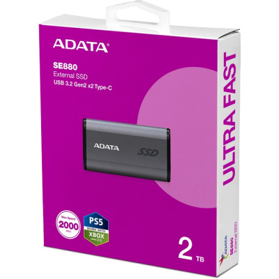 Накопичувач SSD USB 3.2 2TB ADATA (AELI-SE880-2TCGY) Вінниця - фото 6