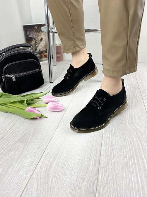 Sothby 's Туфлі жіночі Sothby 's M-375 чорні (весна-осінь, замша натуральна) (3111) Коломыя - изображение 8