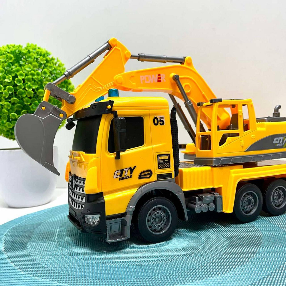 Машинка будтехніка на радіокеруванні акумулятор підсвічування рухомі деталі Жовта (YJ-113-1-2) Чернігів - фото 6