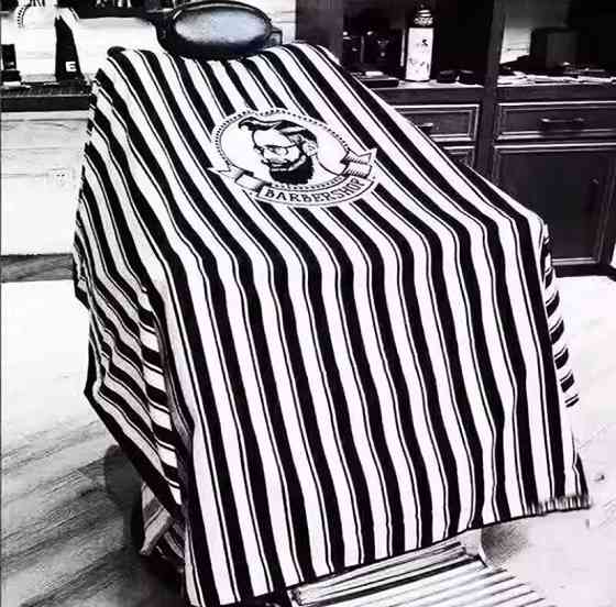 Парикмахерская накидка для стрижки и покраски 110 на 140 см черно-белый Киев