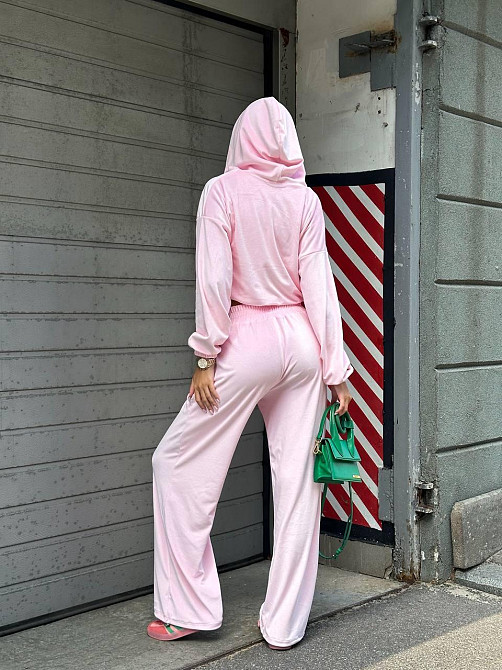 Жіночий велюровий костюм із плюш велюру Рожевий 42/46 Харків - фото 5