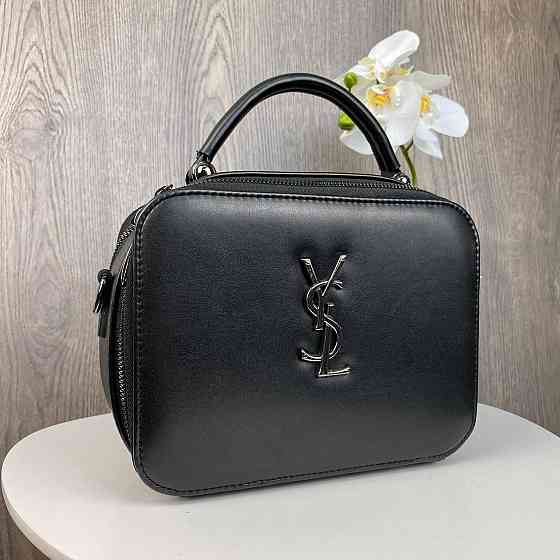Якісна жіноча міні сумочка клатч YSL чорна екошкіра, стильна сумка на плече ( 27706 ) Харьков