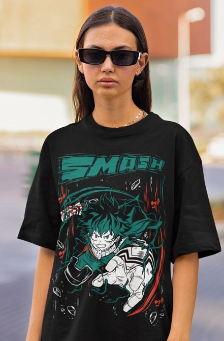 Футболка мужская аниме Аниме Аниме Аниме Аниме оверсайз (S/M/L) Черний AnimeJ1173 Днепр - изображение 9