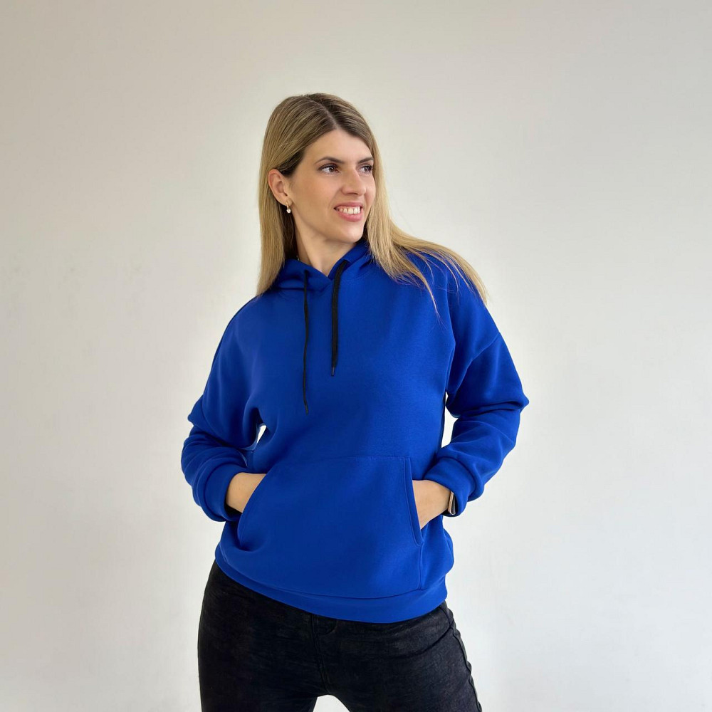 Однотонный батник с капюшоном 