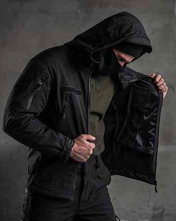 Тактичний костюм SoftShell Police black ВТ7623 Київ