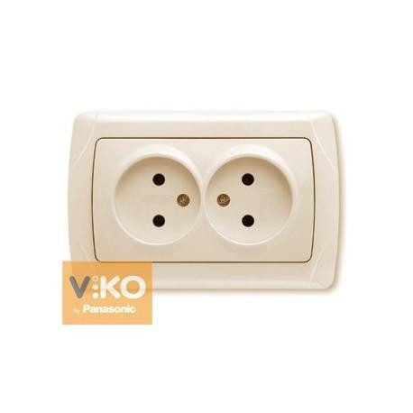 CARMEN Розетка 2 без заземлення крем Viko Харків - фото 2