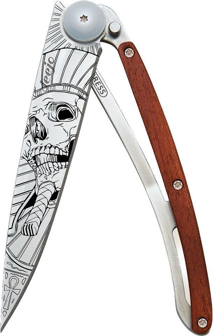 Универсальный Складной Нож с лазерной гравировкой Череп фараона Deejo 