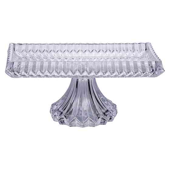 Тортовница на ножке стеклянная 28,5×15 см Киев