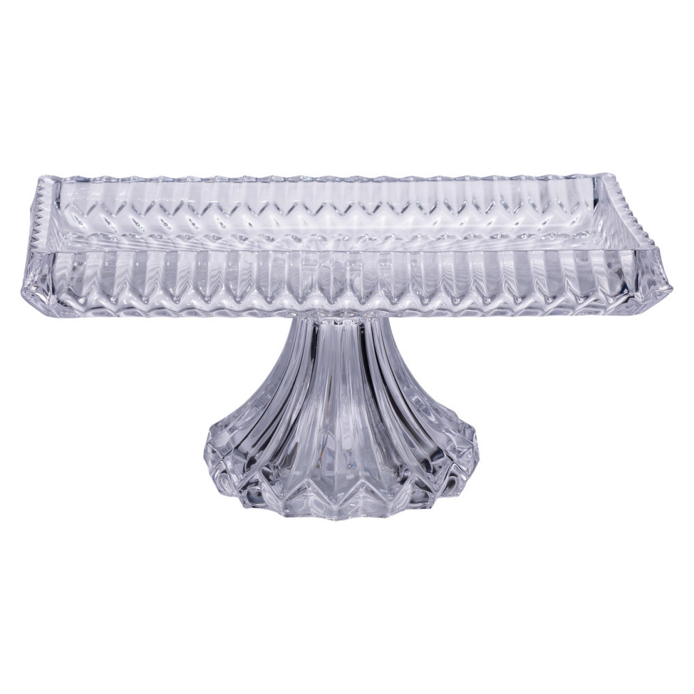 Тортовница на ножке стеклянная 28,5×15 см Киев - изображение 2