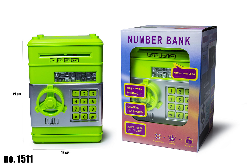 Електронна дитяча скарбничка-сейф з кодовим замком 1511 Одеса - фото 2