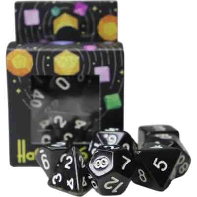 Набор кубиков для настольных игр Games 7 Days Transparent 7 Dice Set - Black (g7dtran10) Винница