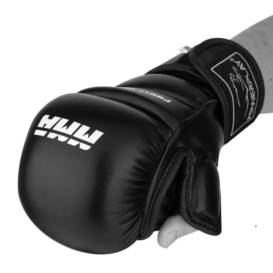 Рукавиці для MMA PowerPlay 3026 Чорні M Луцк - изображение 1