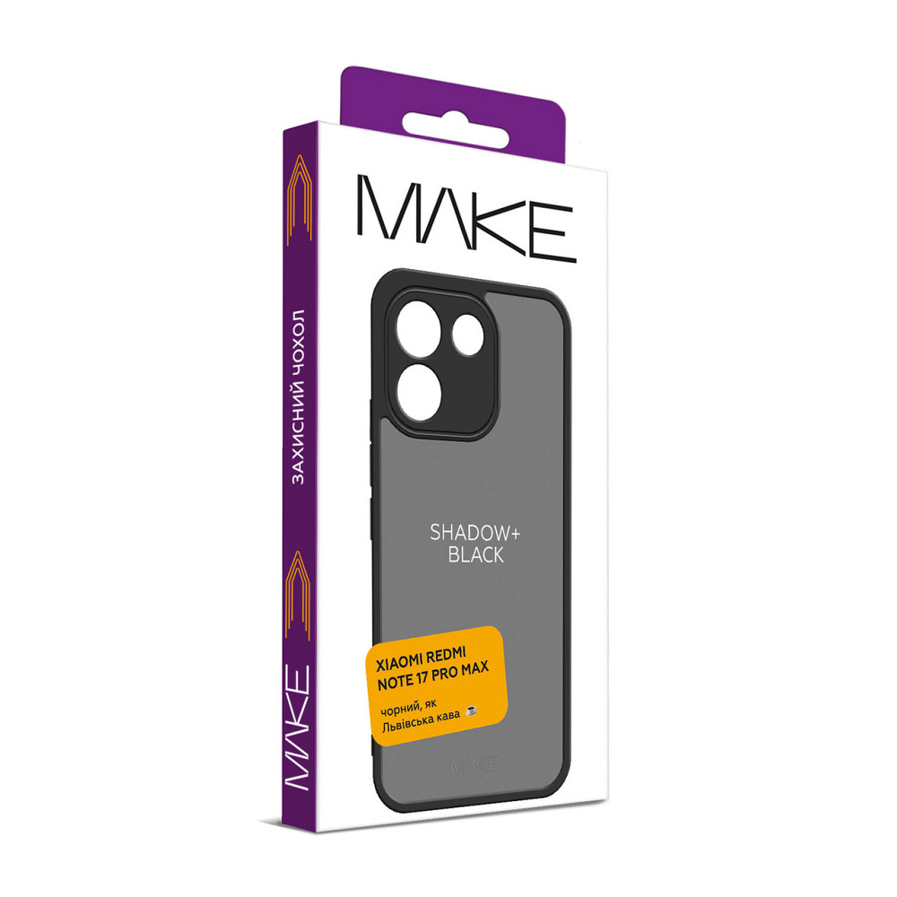 Xiaomi Redmi Note 17 Pro Max Чехол матовый TPU+PC (черный) Одесса - изображение 2