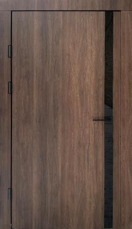 Двері квартирні, QDoors, модель Галант АК, комплектація Авангард, замок MOTTURA дуб табак біла/емаль+дзеркало Київ - фото 1