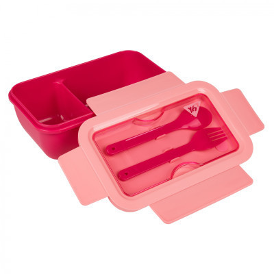 Ланч-бокс детский Yes Fusion 850 мл с принадлежностями розовый (708169) Винница - изображение 2