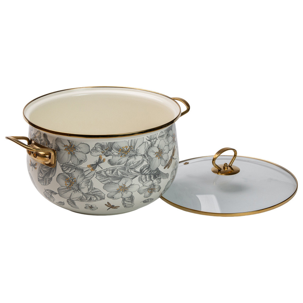 Емальована каструля 6,5 л для всіх плит Київ - фото 1