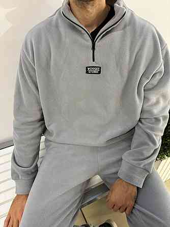 Чоловічий теплий костюм-двійка з двостороннього щільного флісу Сірий, 46/50 Одеса