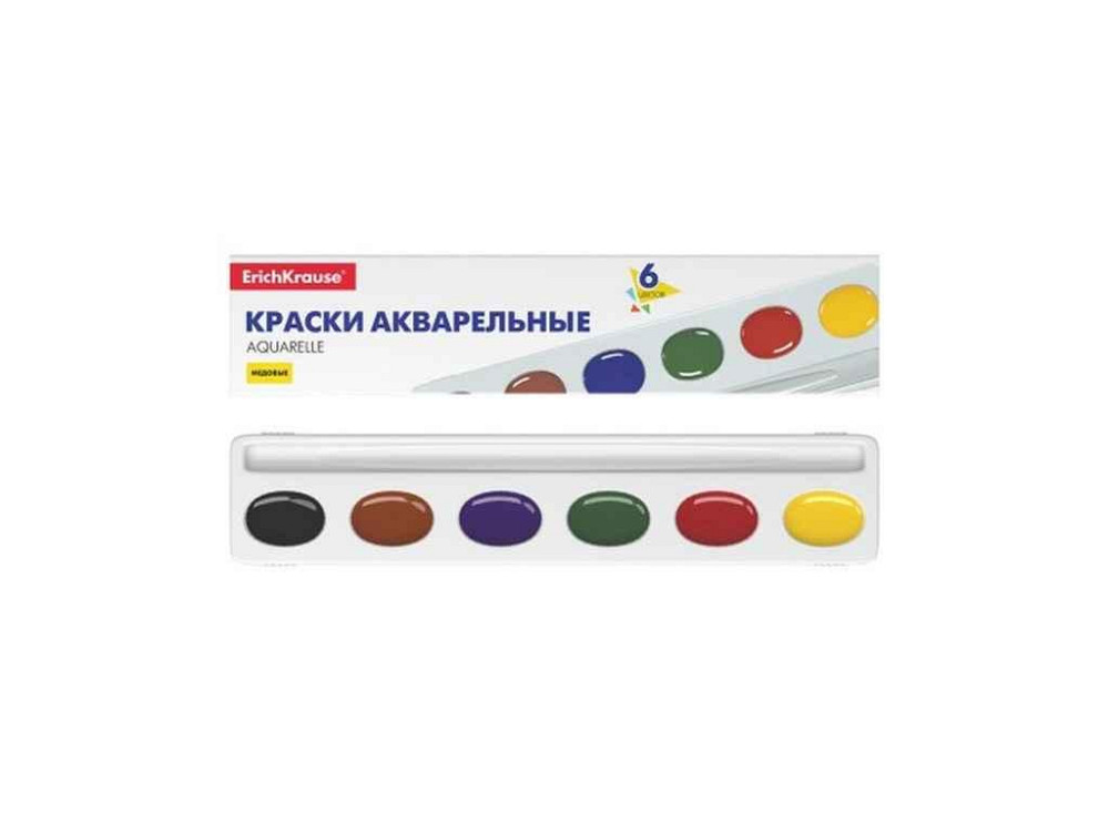 Краски акварельные 6кол. медовые в картон. пенале ТМ ART BERRY Киев - изображение 1