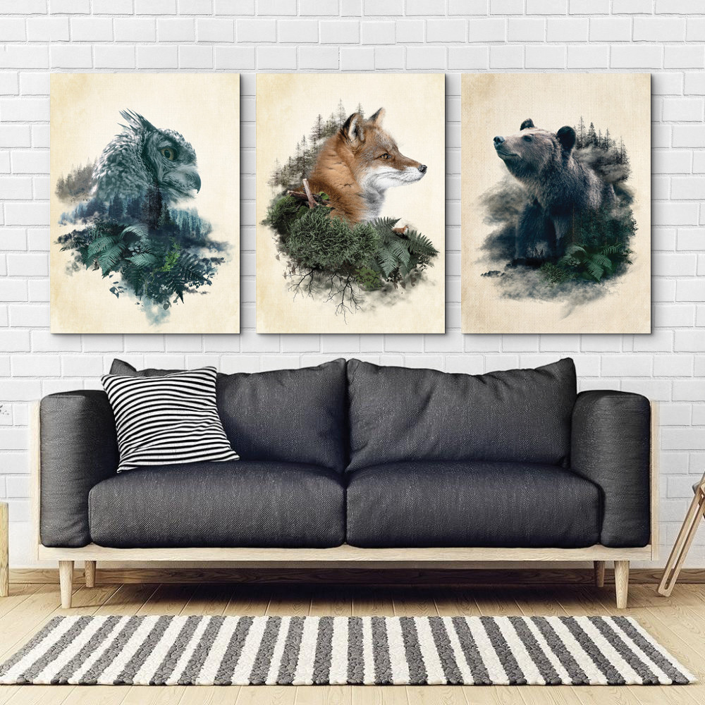 Модульна картина Абстракція Тварини Art-15_B3 Київ - фото 2