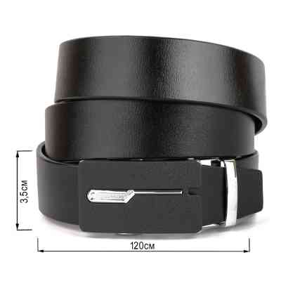 Ремень Vintage Мужской с матовой пряжкой Черный (20335) Винница