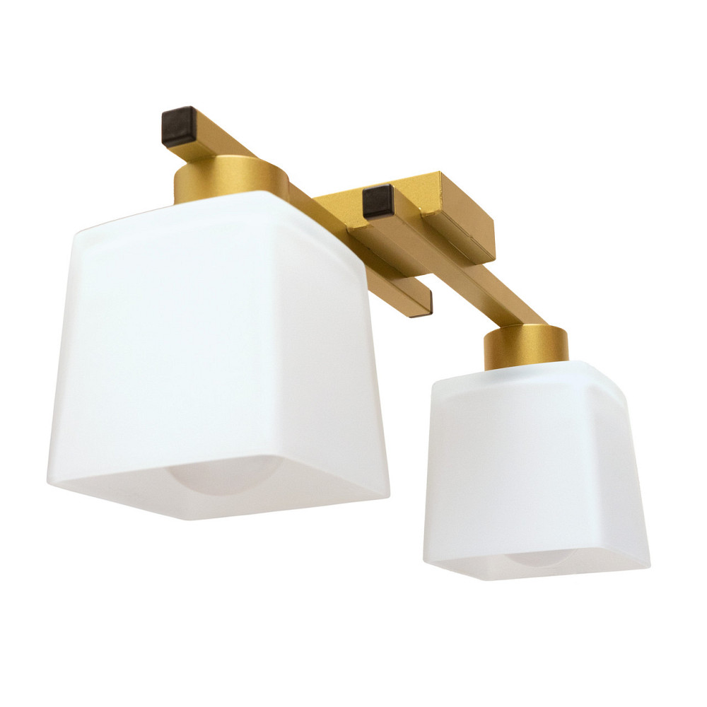 Люстра потолочная на два плафона MSK Electric Dublin под лампы Е27 античное золото NL 16610-2 GD Одесса - изображение 3