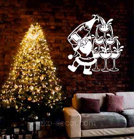 Декоративное настенное Панно «Дед Мороз», Декор на стену Киев