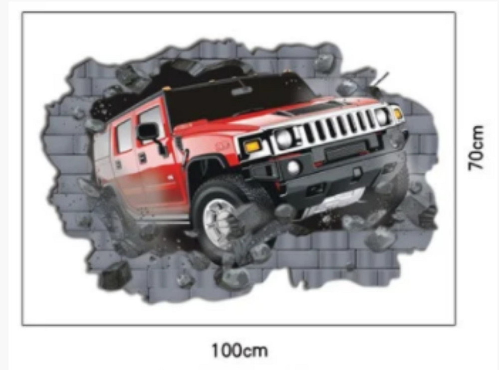 Интерьерная наклейка на стену Джип 3D Киев - изображение 2