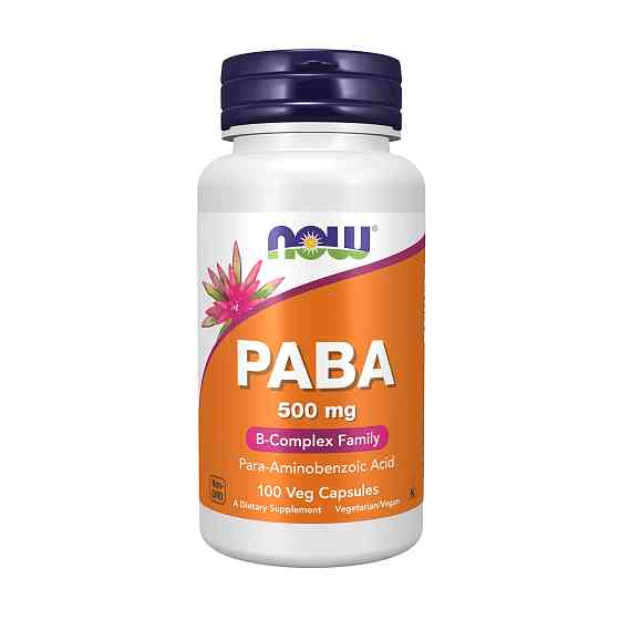Пара-аминобензойная кислота NOW Foods PABA 500 мг 100 капсул Луцк